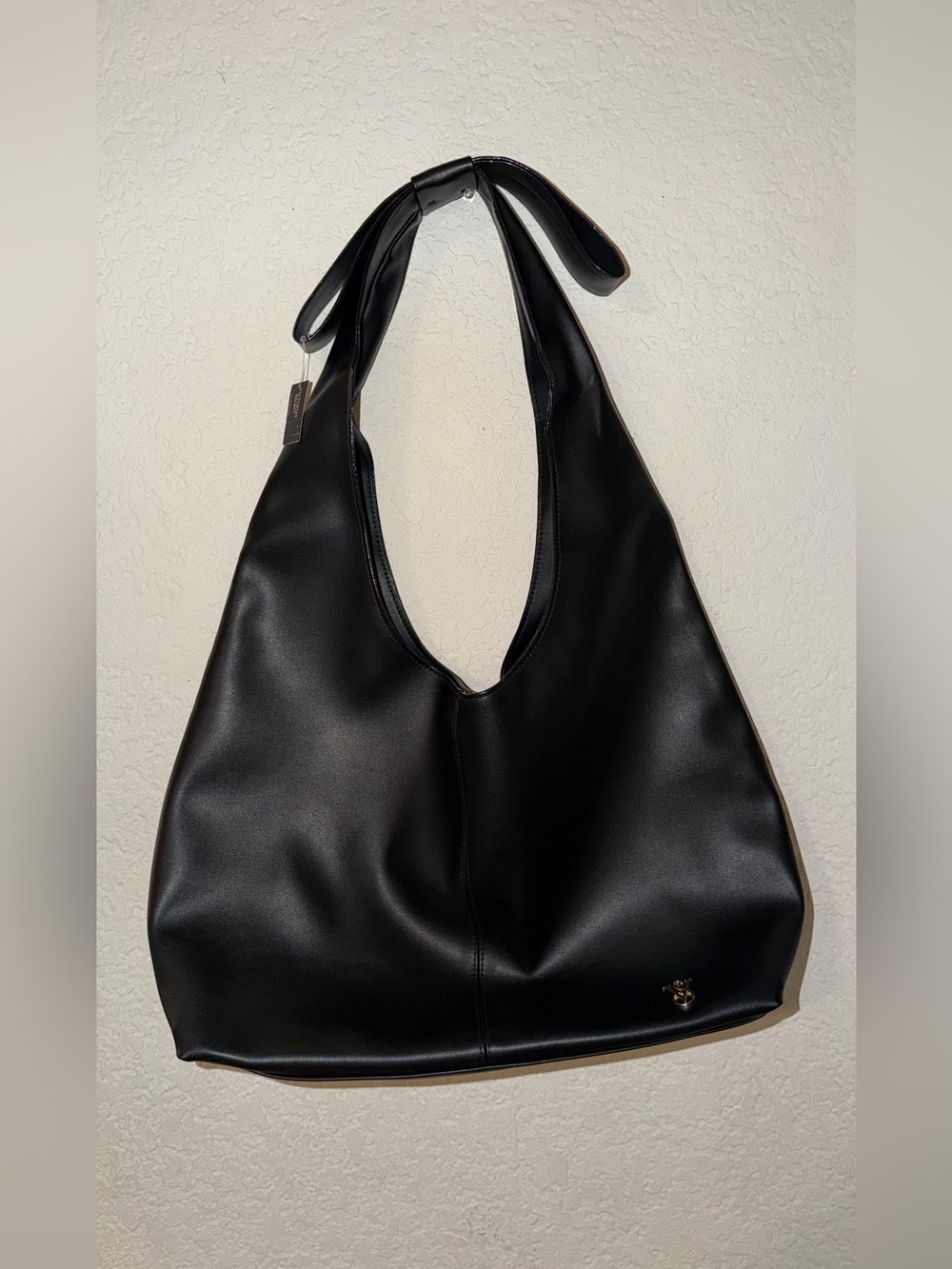 Victoria's Secret Smooth Black Shoulder Hobo Bag